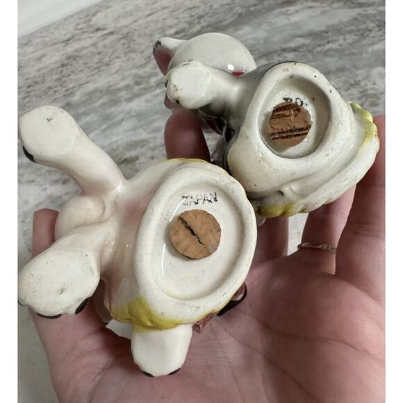 Vintage Japan Rare Dogs In Basket Salt Pepper Shaker Set Kitschy - Picture 8 of 8